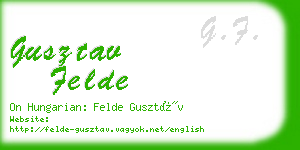 gusztav felde business card